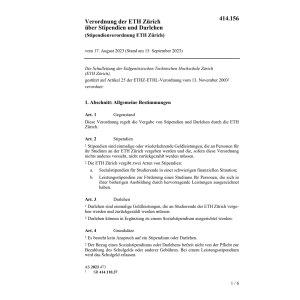 V ETH Zürich Stipendien und Darlehen