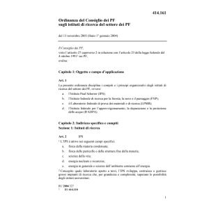 O Cosiglio PF ricerca settore PF