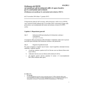 O DEFR suss. costr. universitarie (OSCU)