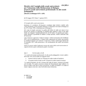 Direttive di Bologna SUP e ASP