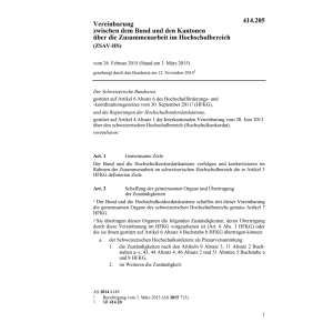 Vereinb. Hochschulbereich ZSAV-HS