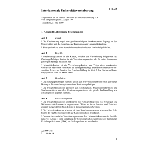 Interkantonale Universitätsvereinbarung