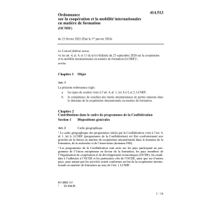 O coopération formation prof. OCIFM