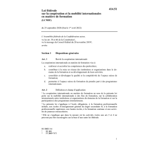 LF matière d'éducation et mobilité