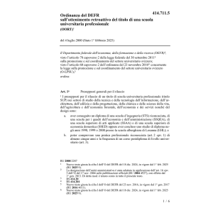 O ottenimento scuola universitaria prof.