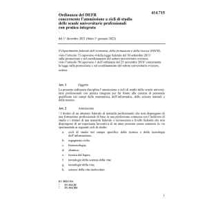 O ammissione studi scuole universitarie