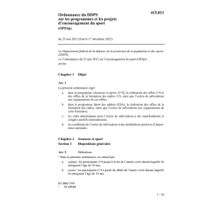 O projets doencouragement sport OPESp
