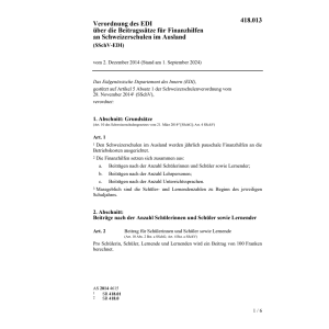 V Finanzhilf. Schweizerschulen SSchV-EDI