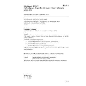 O scuole svizzere OSSE-DFI
