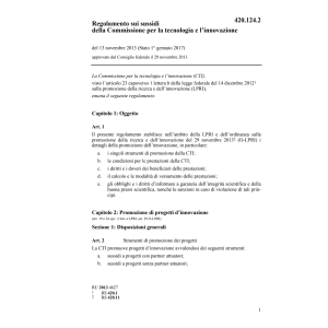 R sussidi Commissione tecnologia