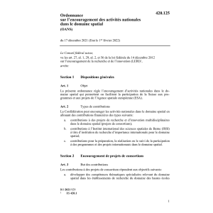O encouragem. activités spatial (OANS)