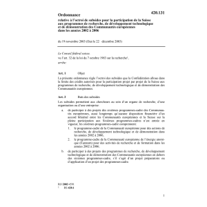 O participation programmes recherche