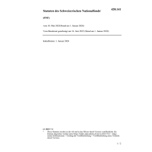 Statuten Schweiz. Nationalfonds 10.05.23