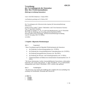 V Beitragsverordnung Innosuisse