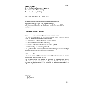 BG Innosuisse-Gesetz (SAFIG)