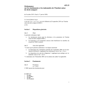 O émoluments Institut droit comparé