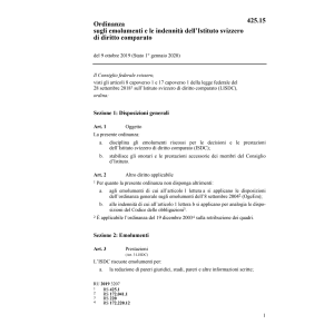 O emolumenti Istituto diritto comparato