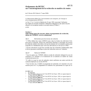 O recherche en matière de routes