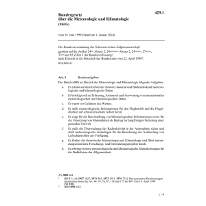 BG Meteorologie und Klimatologie MetG