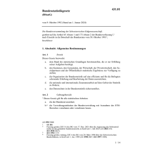 Bundesstatistikgesetz, BStatG