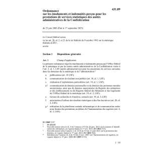 O émoluments prestations services stat.