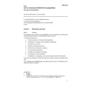 Loi sur les recensement