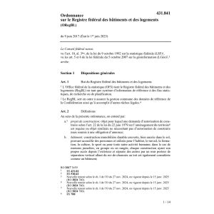 O registre féd. bâtiments et logements
