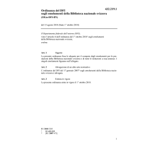 O DFI Emolumenti Biblioteca nazionale