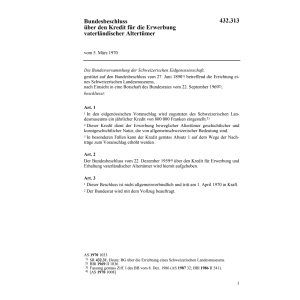 BB Kredit vaterländische Altertümer