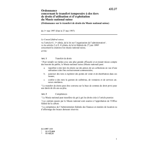 O Droits d'utilisation Musée national