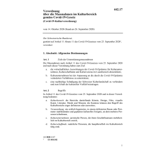 Covid-19-Kulturverordnung