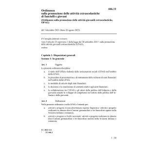 O Promozione giovanili extrascolastiche