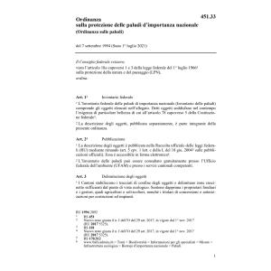 O Protezione paludi importanza nazionale