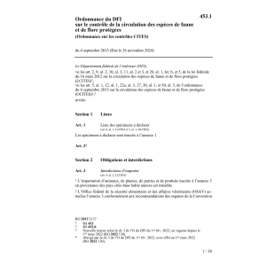 O sur les contrôles CITES