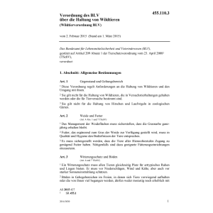 Wildtierverordnung BLV