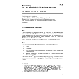 V, seuchenpolizeiliche Massnahmen