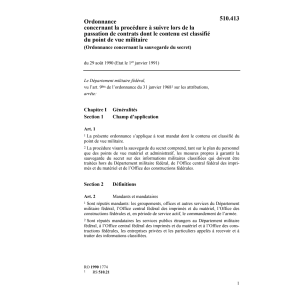 O, classifié du point de vue militaire