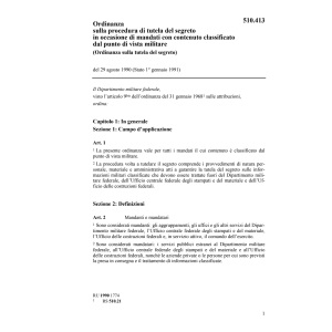 O, procedura di tutela del segreto