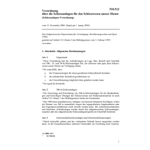 Schiessanlagen-Verordnung, SchAV