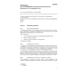 O, installations, tir hors de service