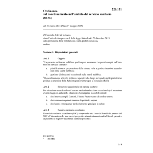 O coordinamento serv. sanitario (OCSS)