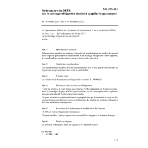 M Stockage obligat. gaz naturel
