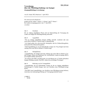 V Pflichtlagerhaltung von Saatgut