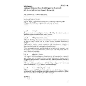 O scorte obbligatorie di sementi