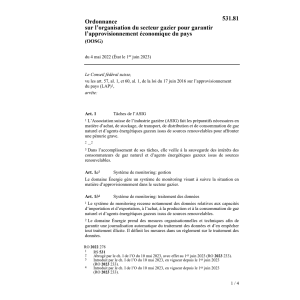 O approvisionnement éco. du pays (OOSG)