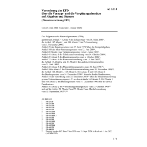 Zinssatzverordnung EFD