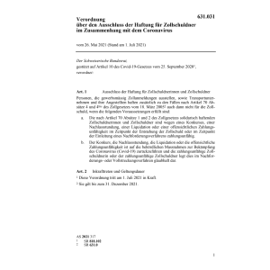 V Haftung Zollschuldner Coronavirus