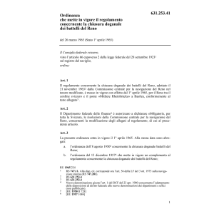 O chiusura doganole battelli del Reno