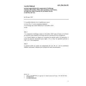 AF arbitage conclu Suisse et France