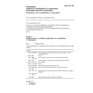 O contributions l'exportation